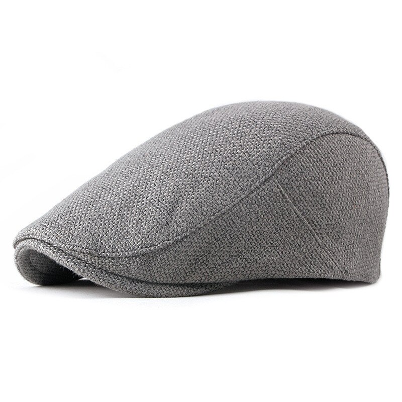 Lente Zomer Katoen Effen Kleur Newsboy Caps Platte Pet Mannen En Vrouwen Schilder Baret Hoeden 15: GRAY