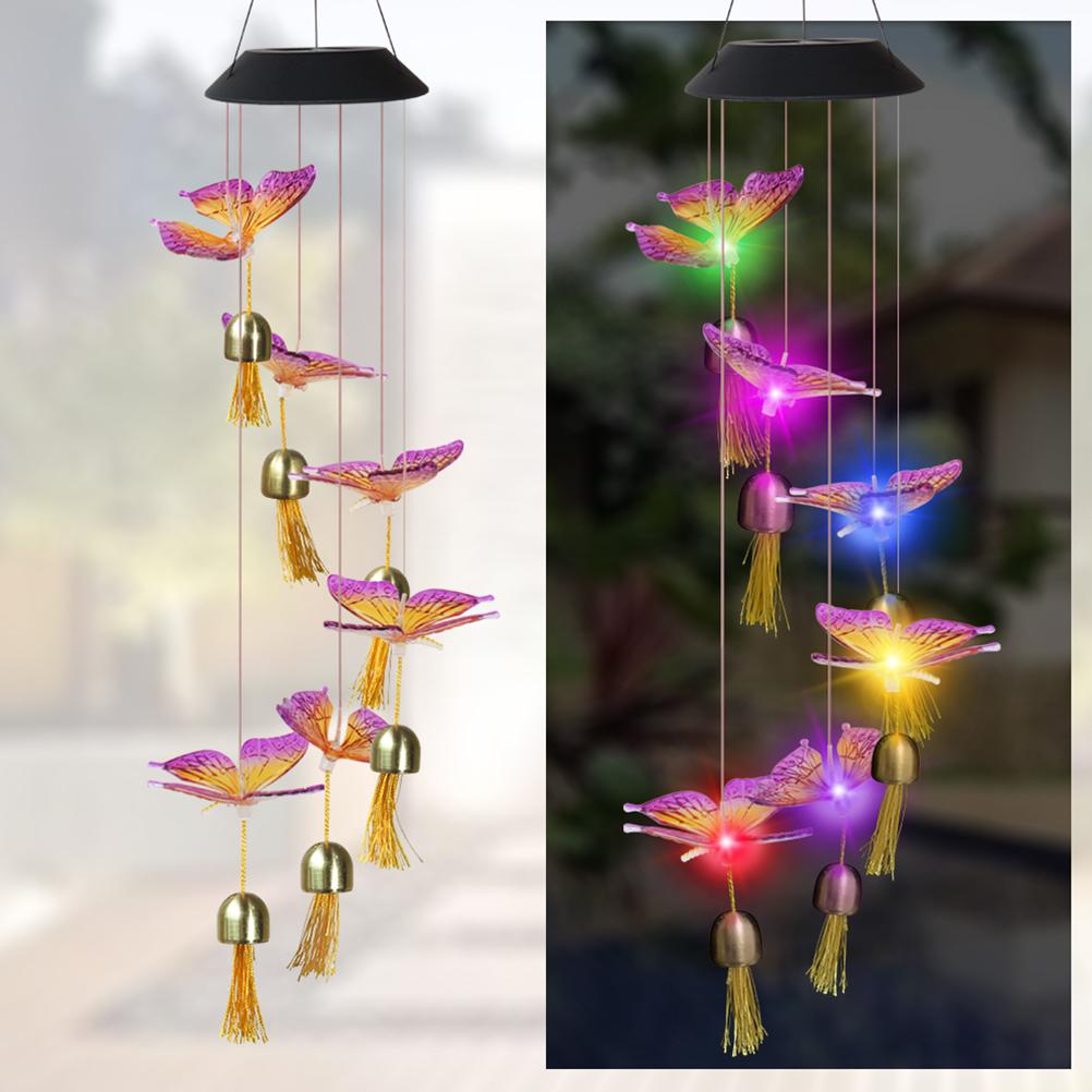 Led Solar Wind Chime Crystal Ball Waterdichte Outdoor Patio Licht Met Bells 7 Kleur Veranderende Windgong Voor Tuin Yard decor: picture stlye 1