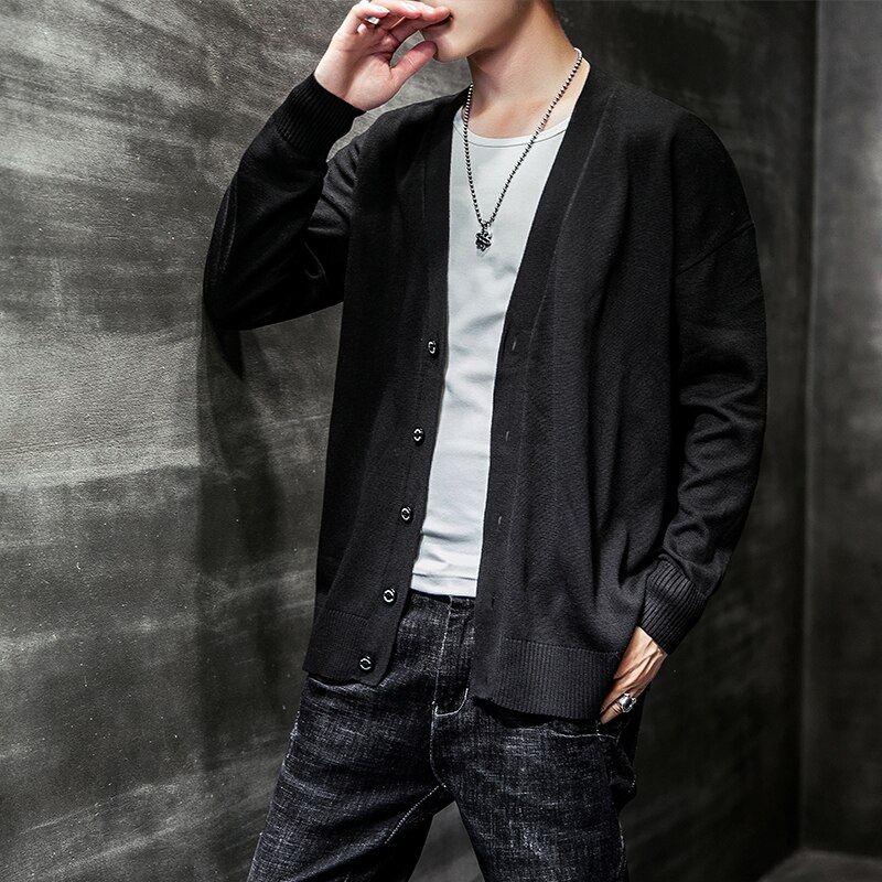 2022 nuovi uomini maglione inverno caldo a maniche lunghe scollo a v solido Cardigan monopetto moda uomo maglione grande formato M-3 4 5 6XL