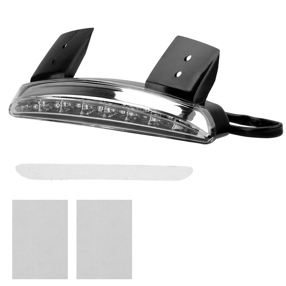 LEEPEE-Borde de guardabarros, luces LED rojas de moto, luz de freno trasera, lámpara, accesorios de motocicleta, Cafe Racer para XL 883 1200: Transparent Cover