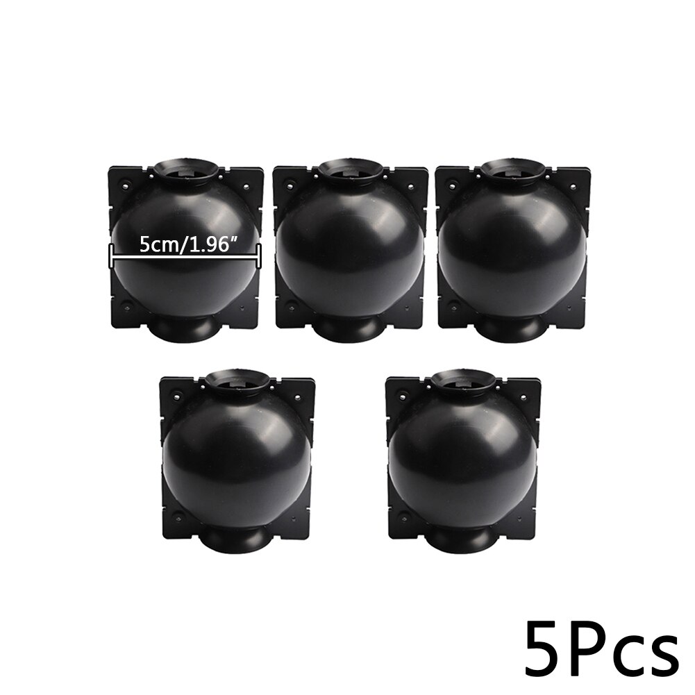 5Pcs Root Growing Box Breeding 5/8cm Case Plant Root Box Garden Pressure Propagator For Garden In Diameter Grafting Rooting: 5pcs Black 5cm