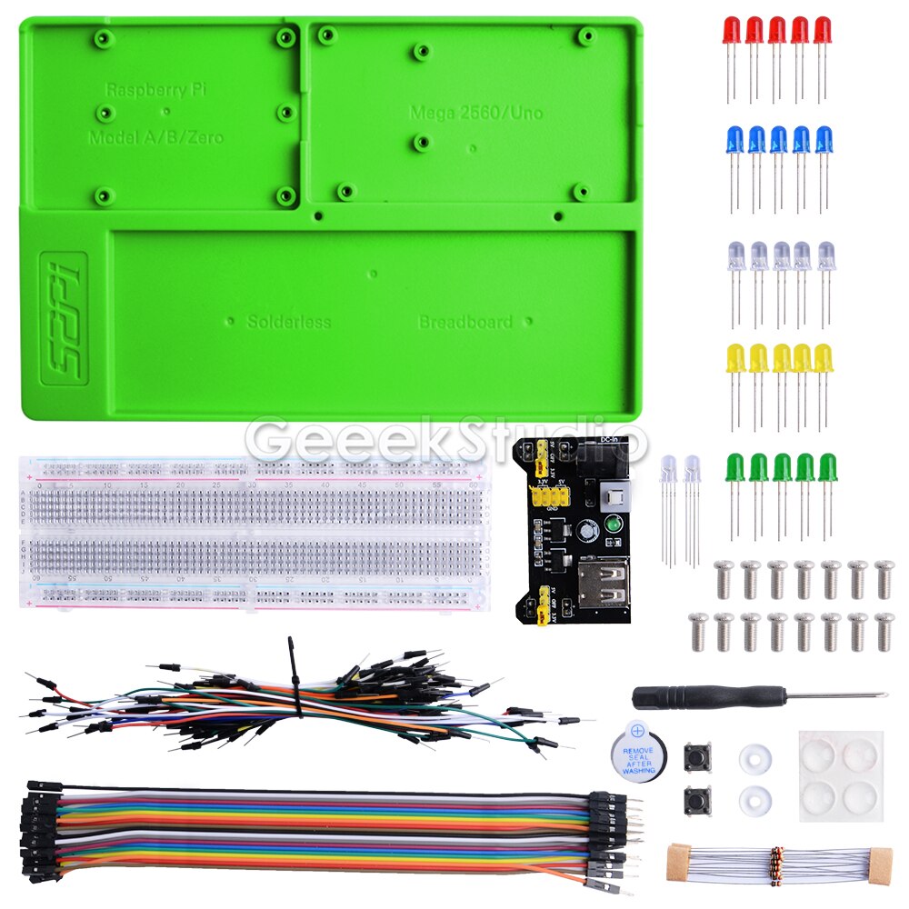 Abs Experiment Houder Platform Ontwikkeling Breadboard Voor Raspberry Pi 4B/3B +/3B/2B/B +, zero/W, Mega 2560: Green kit