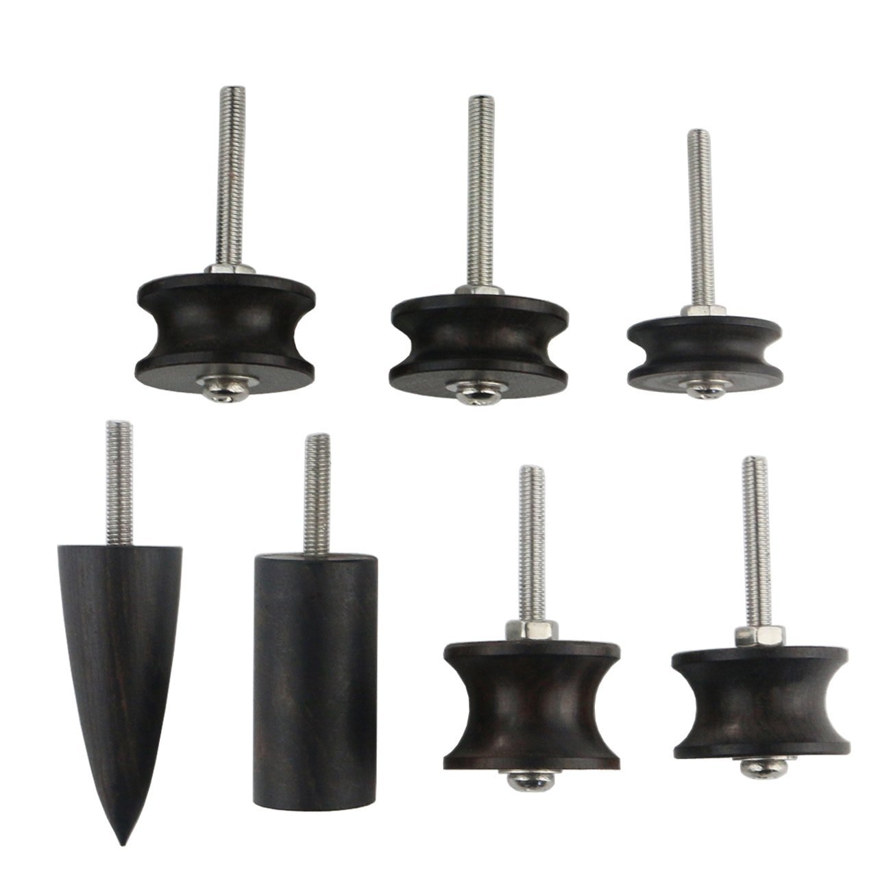 For Dremel Rotary Tools 7Style Ebony Leather Burnisher Electric Polished Head Leather Tools Leather Slicker Tool Drill Sets: Default Title