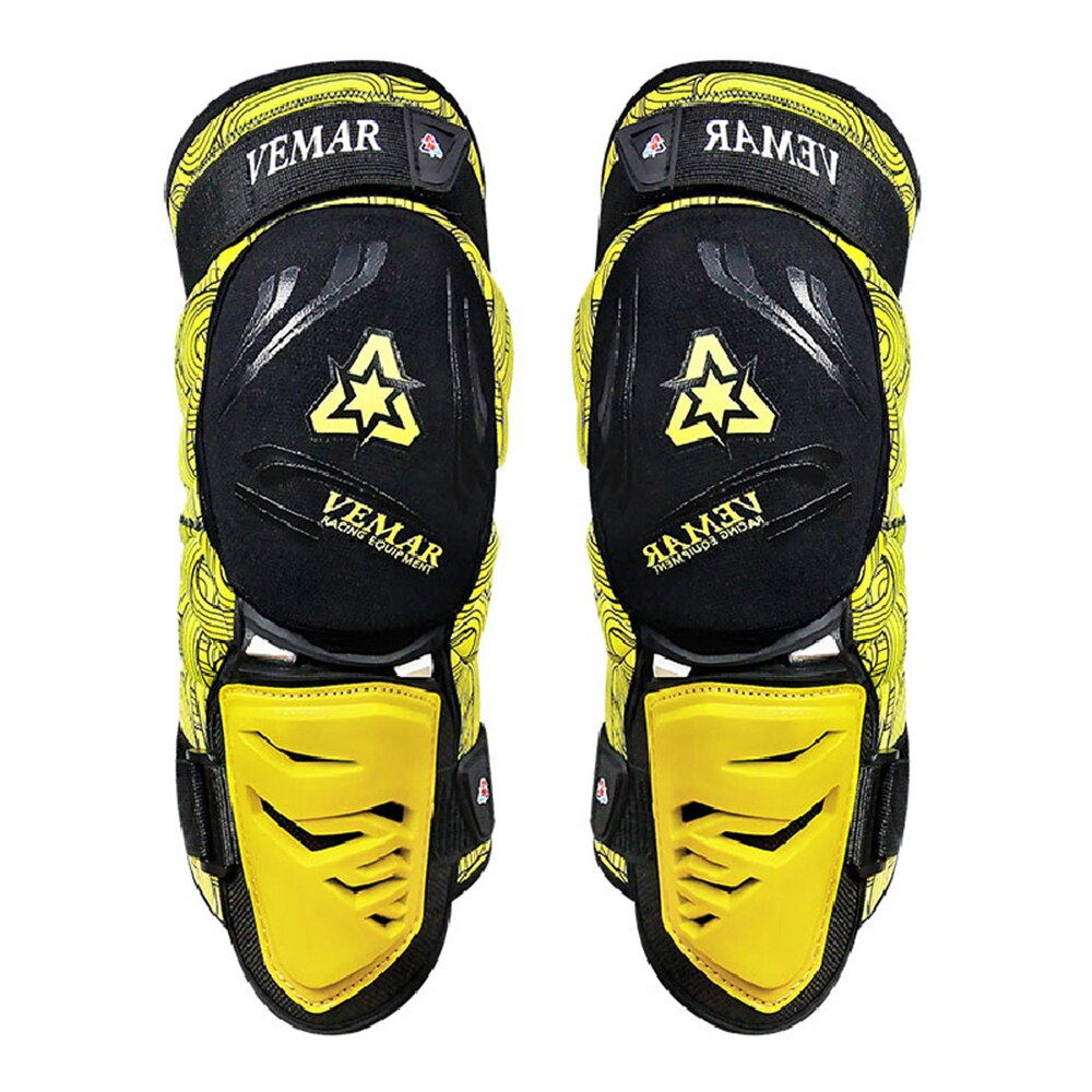 Motorcycle Knee Pads Aramid Yellow Motocross Equipment Moto Motorbike Equipacion Body Armor Protect Gears Knee Pads Four Seasons