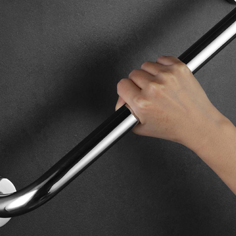 1pc rustfritt stål håndløper toalett sklisikre rekkverk tykkere sikkerhet håndlist (sølv 30cm vanlig lys)