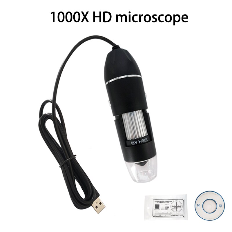 1600X 1000X USB Microscope Handheld Portable Digital Microscope USB Interface Electron Microscopes with 8 LEDs with Bracket: 1600X / not stand