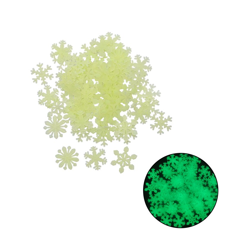 50 Stuks Lichtgevende Sneeuwvlok Glow In The Dark Muurstickers Venster Winkel Decals Kids Baby Kamers Kerst Stickers Home Decor: B02