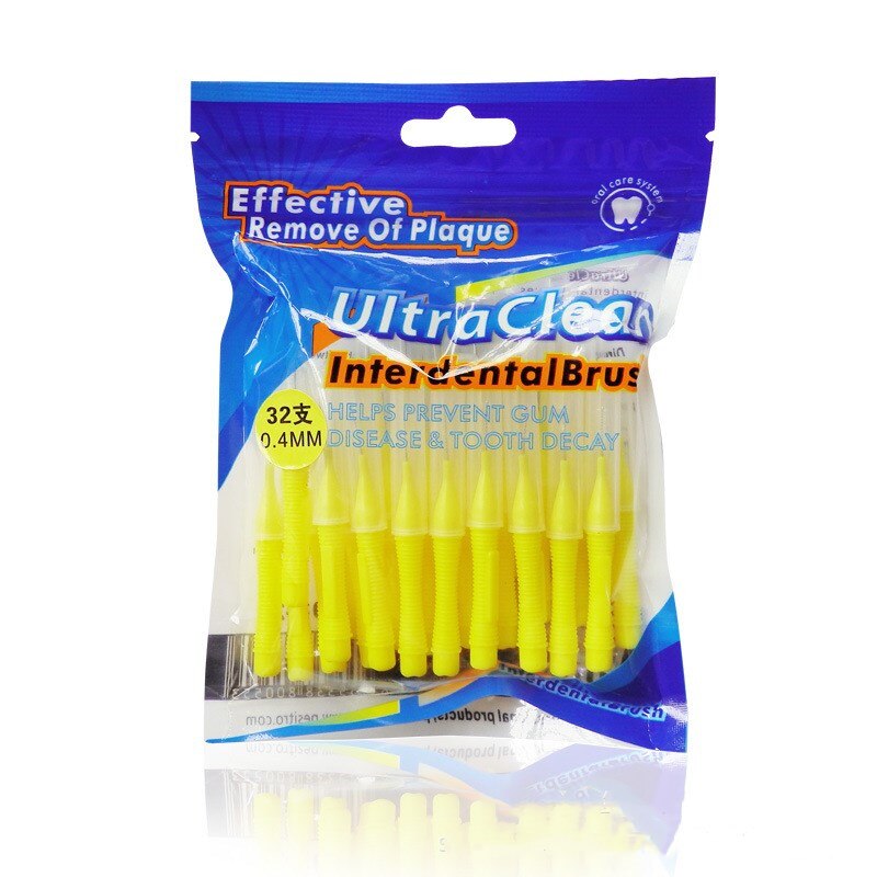 32 stk/sett interdentalbørste tannpirker tanntrådhode munn tannhygiene børste tannrengjøringsverktøy