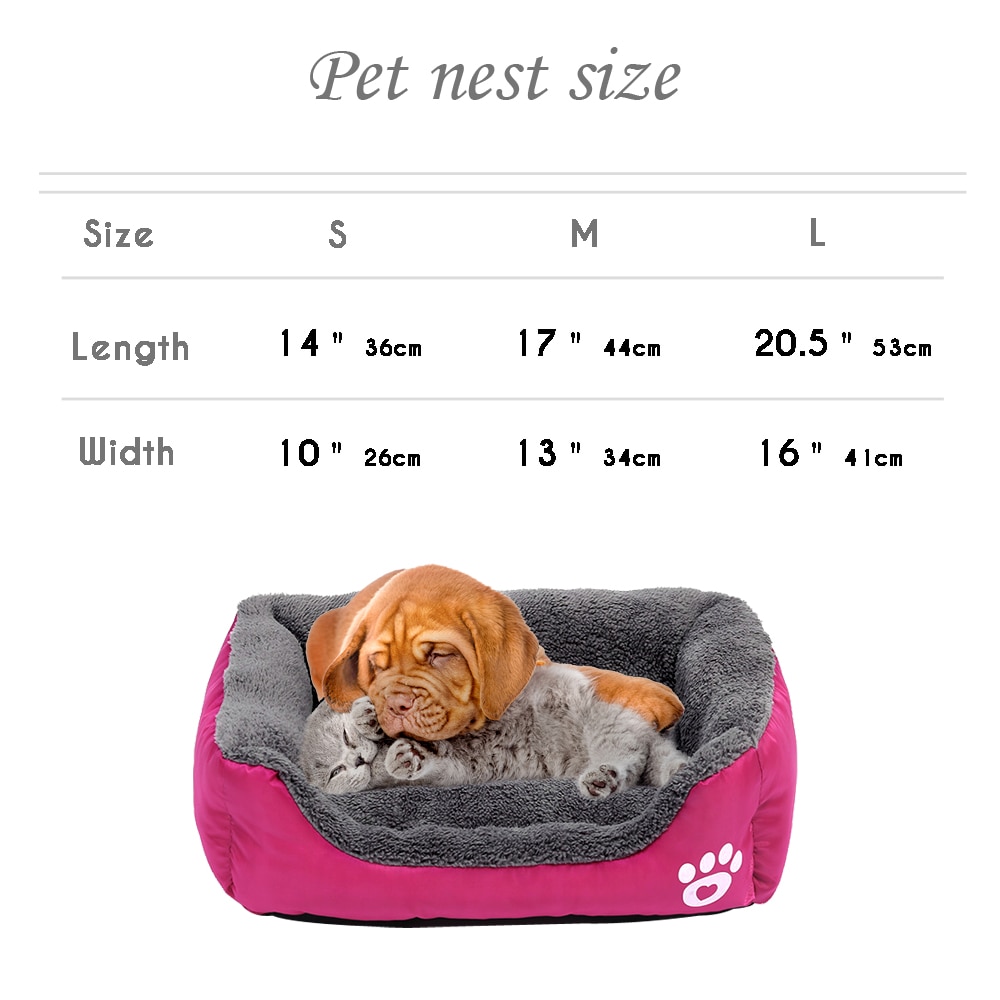 Hondenbed, klein hondenhok, warm fleece, hondensofa, kennelnest, puppy, kattenmand, mat voor kleine en middelgrote honden, chihuahua, hondenbed