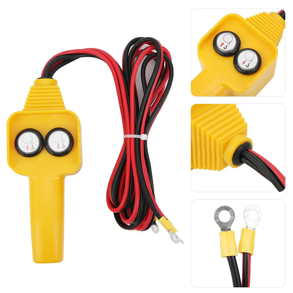 Electric Winch Control Handle 12V 24V Push Button Remote Control Handle Wired Winch Controller Winch Switch Crane Switch