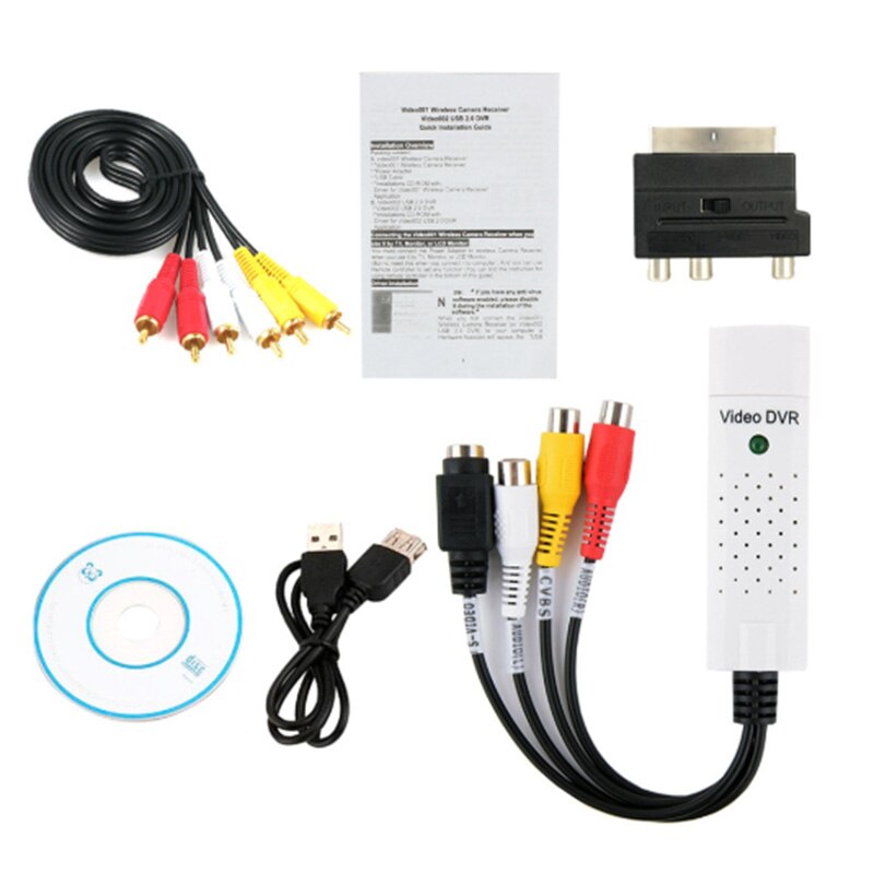 USB2.0 VHS to DVD Conversion o Video o Capture Card Adapter RCAScart RCA: Default Title