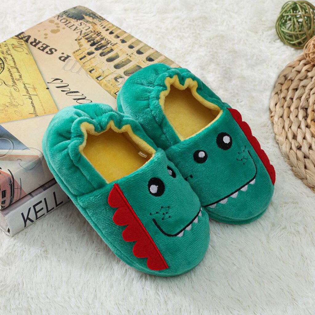 Chaussures chaudes à semelles souples pour bébés, pantoufles imprimées de dessins animés, pour garçons et filles,