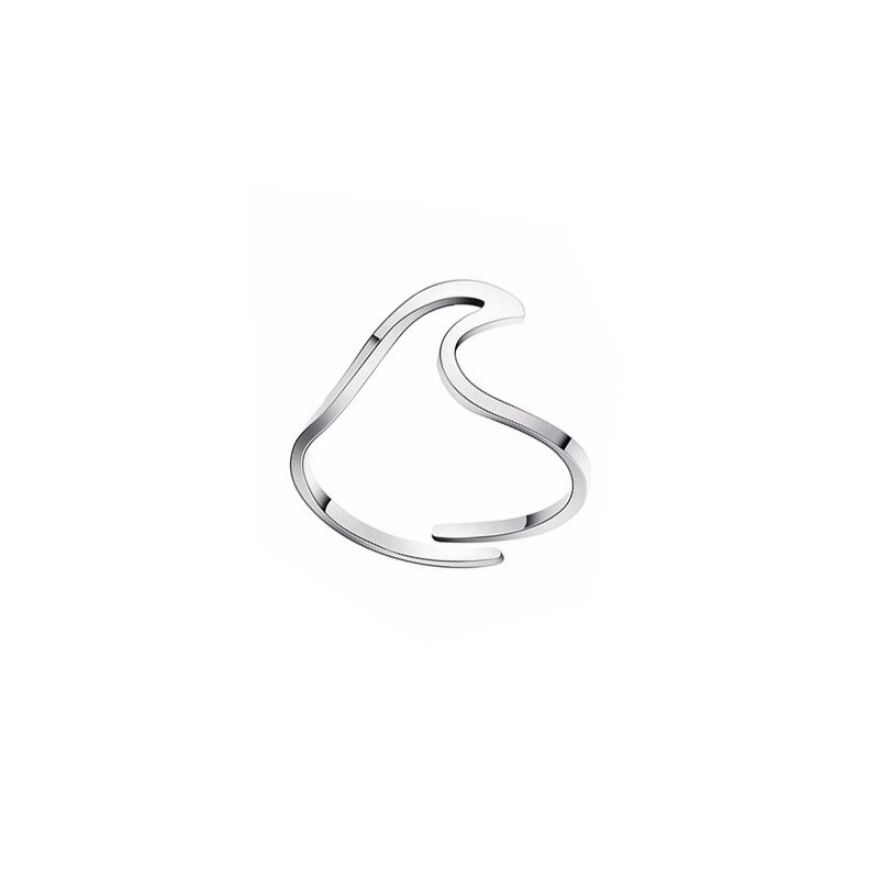Re Resizable Wave Wedding Ring Voor Vrouwen Sieraden Accessoires Engagement Ring Vrouwen Jurk Party Ring Rvs J40