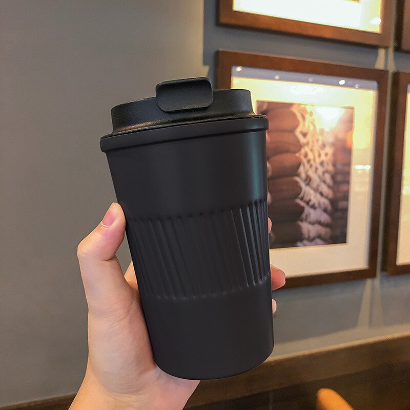 350ml Kawaii Reusable Coffee Cups Stainless Steel Outdoor Portable Travel Car Coffee mug Thermos Double Wall