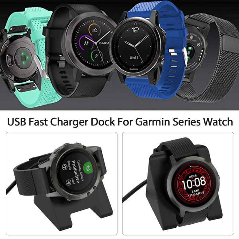 1Pc Usb Fast Charger Dock Kabel Draagbare Fast Charger Dock Brede Compatibel Voor Garmin Fenix 6S/6/6x Pro Horloge Oplaadkabel