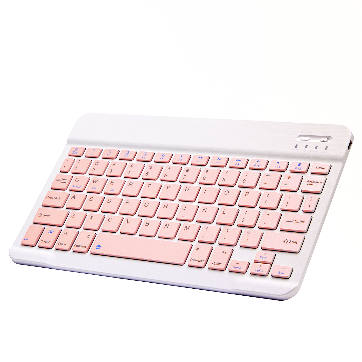 Pink Wireless Bluetooth Keyboard and Mouse Mini Keyboard English Keyboard for Tablet IOS Android IPhone Ipad Keyboard: Fuchsia