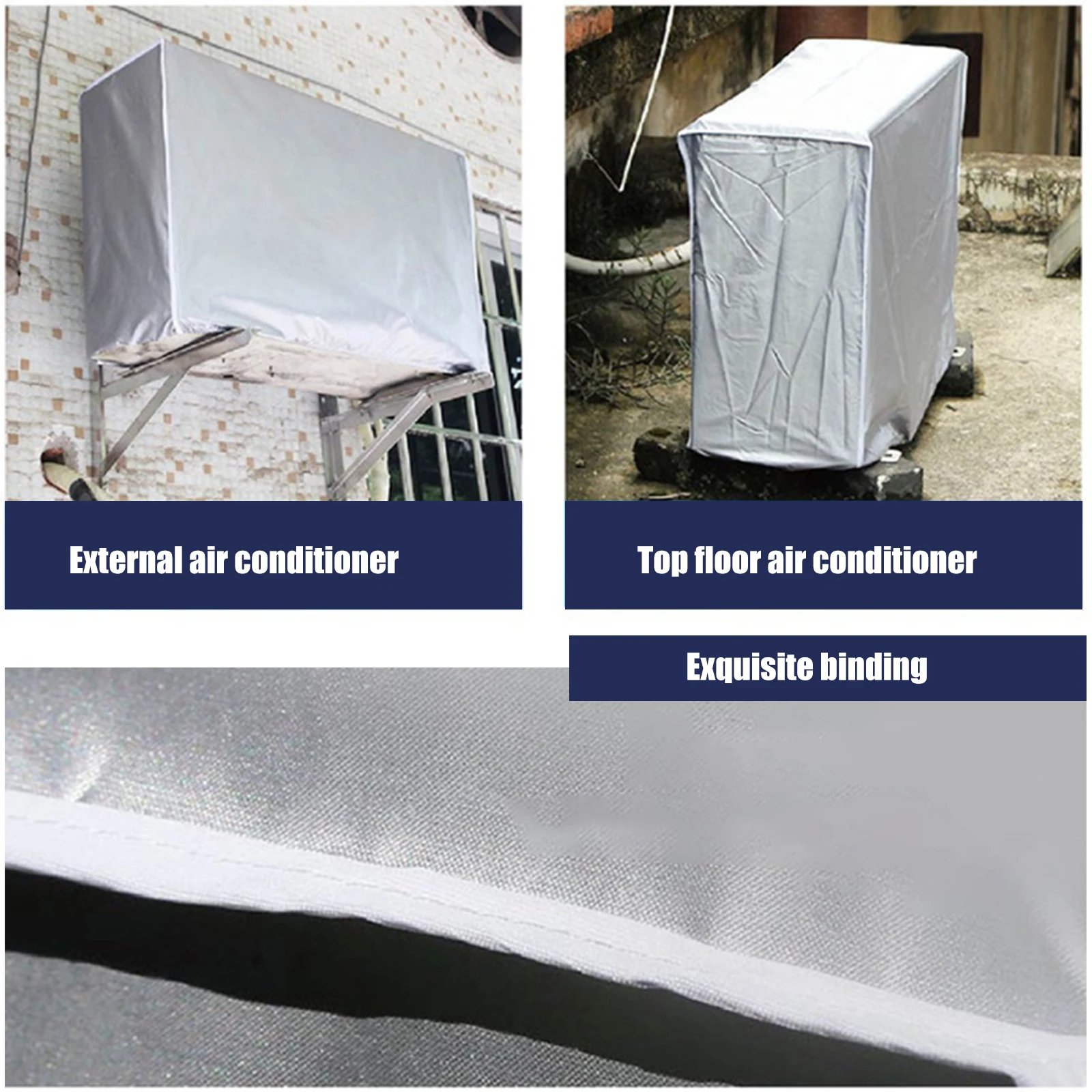 Outdoor Air Conditioner Cover AC Unit Protectors Waterproof Air Conditioner Dust Cover Washing Anti-Dust Anti-Snow Cleaning Bag