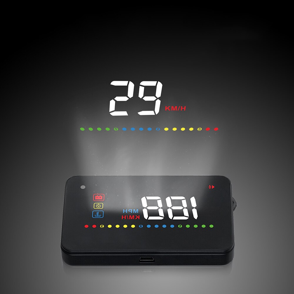 3.5Inch HUD Projector Head Up Display Speed Warning Fuel OBD II Speedometer KM/H Display System Car-styling