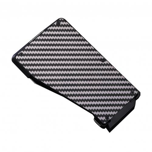 Aluminum Alloy Anti-magnetic Anti-static Bank Credit Card Case Clip Holder Box Bank Business Id Card Wallet: Dark Color Plaid