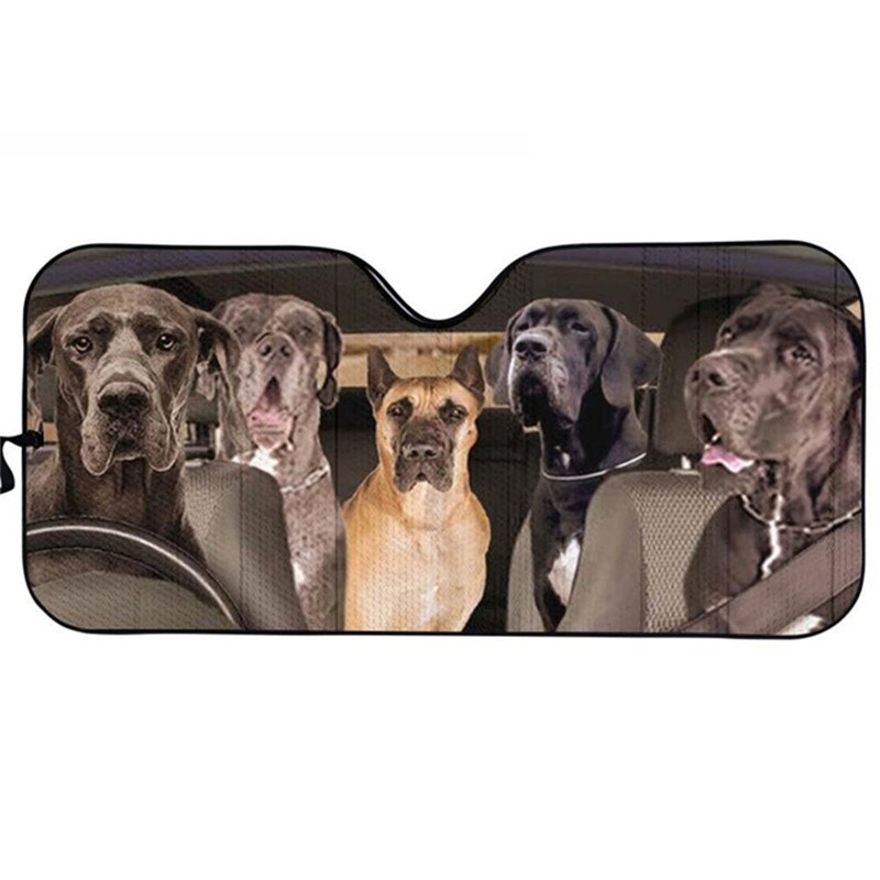 1Pcs Windshield Sun Shade for Car Decoration Funny Dog Print Window Foldable Auto Sunshade Front Window Sun Shield Sun Visors: HQAC062HC