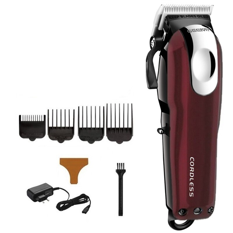cordless tapering hair clipper hair trimmer adjustable hair cutting machine rechargeable cord cordless hair cut: 4pcs  comb