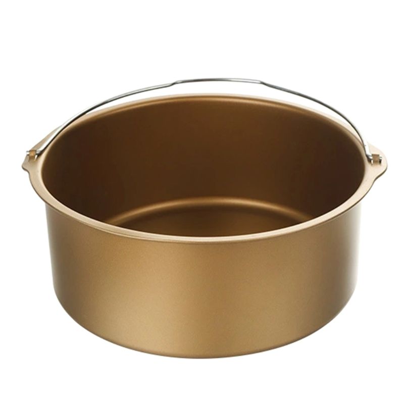 6/7/8 tommer non-stick luftfrituregryde kageform tønde bagepande bakke stegekurv: 7