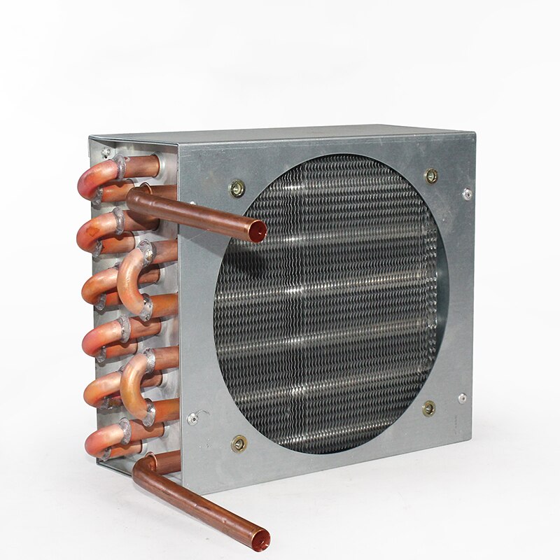 1 stücke Kondensator klimaanlage Kühlschrank Mit Gefrierfach Kondensator mit Fan Shell Kupfer Rohr Aluminium Ausrüstung Wasser kühlung
