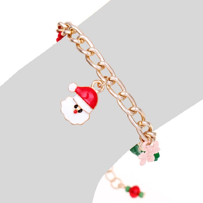 schneeflocke Charme Armband Für Frauen DIY Kristall Perlen fit Pa Armbänder & Armreifen Schmuck Weihnachten Baum Ornamente Weihnachten