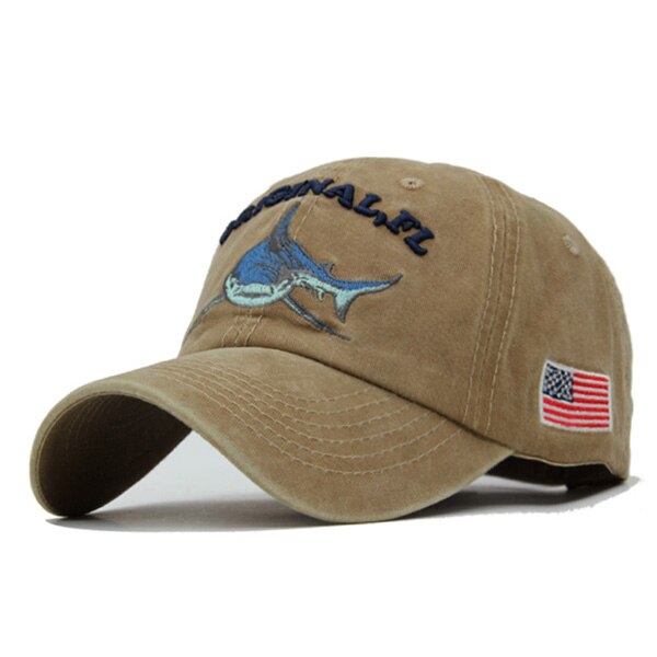 Berretto Da Baseball di modo Degli Uomini di Snapback Caps Donne Cappelli Per Gli Uomini Papà di Marca Casquette Osso Casual Pianura Regolabile Nuovo Sole cappello Caps: khaki Fish