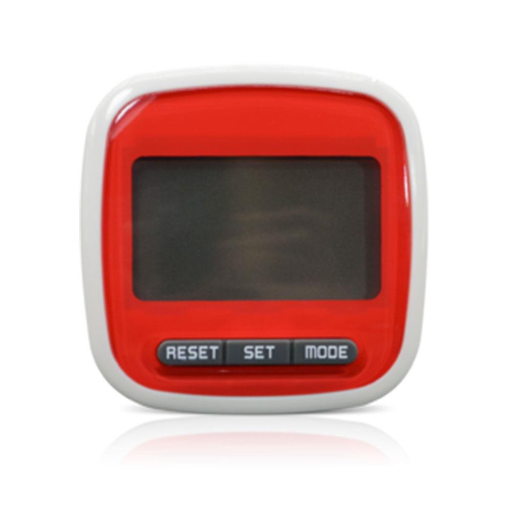 Electronic Running Counter LCD Walking Pedometer Distance Step Counter Calorie Running Step Pedometer Walking Distance Counter: Red