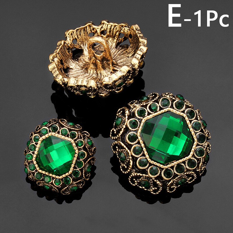 17mm/23mm Square Rhinestone Buttons Sparkling Crystal Glass Stone Craft Buttons DIY Clothes Decoration Sewing Accessories: E / 23mm