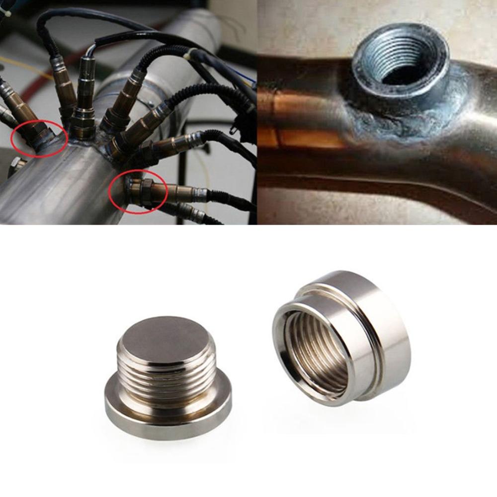 O2 Oxygen Sensor Metal Weld On Bung & Plug Wideband Nut & Cap Kit Set Car Motorcycle spare Parts