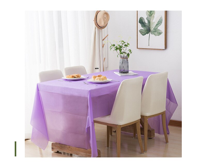 Manteles desechables de Pvc para boda, impermeables, papel tapiz cuadrado, Rectangular, cubierta de mesa de plástico, de cumpleaños