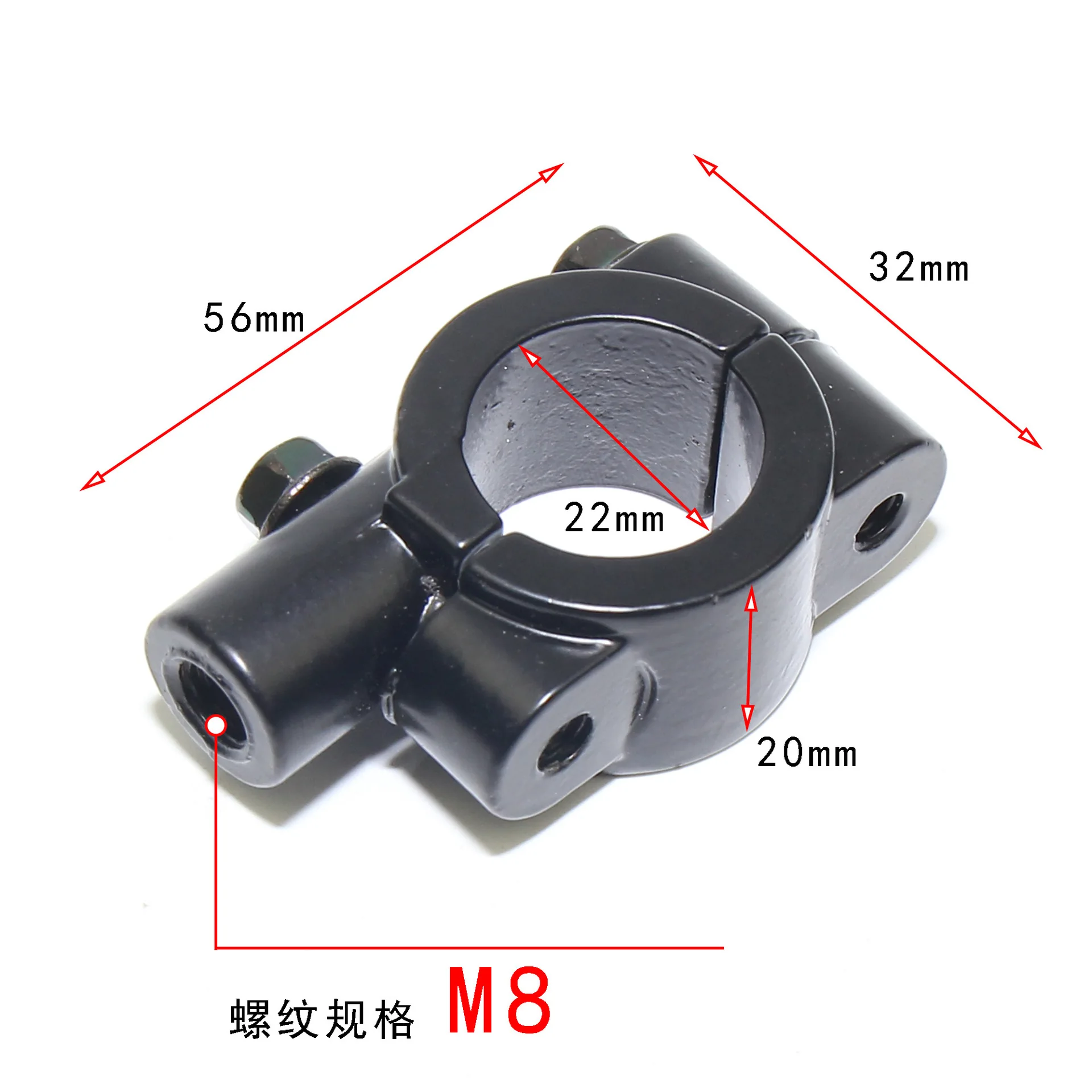 1Stck Universal- Motorrad Griff Bar Spiegel Halterung Rück Lenker Spiegel Klemme Klammern Adapter Zubehör: Armee Grün