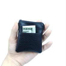 1PC Pu Leather Short Coin Purse Women Men Small Mini Wallet Bags Change Little Key Credit Card Holder bag