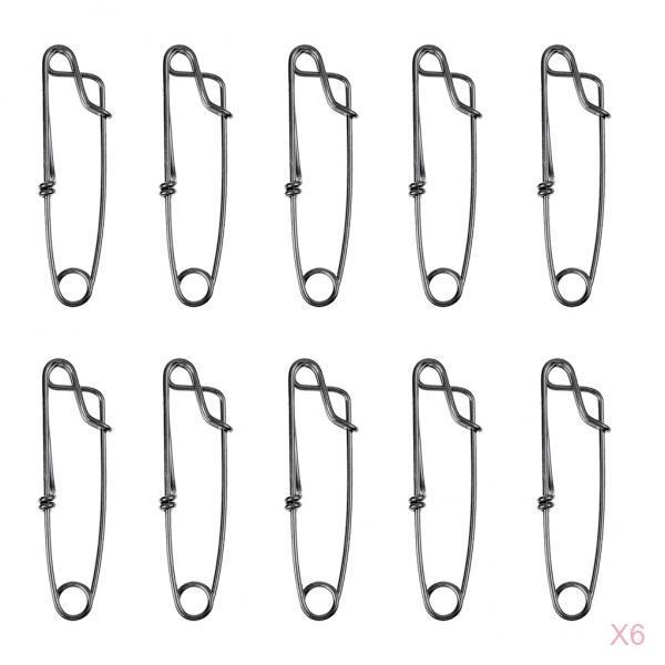 60Pcs Stainless Steel Long Line Longline Clips for Snapper From