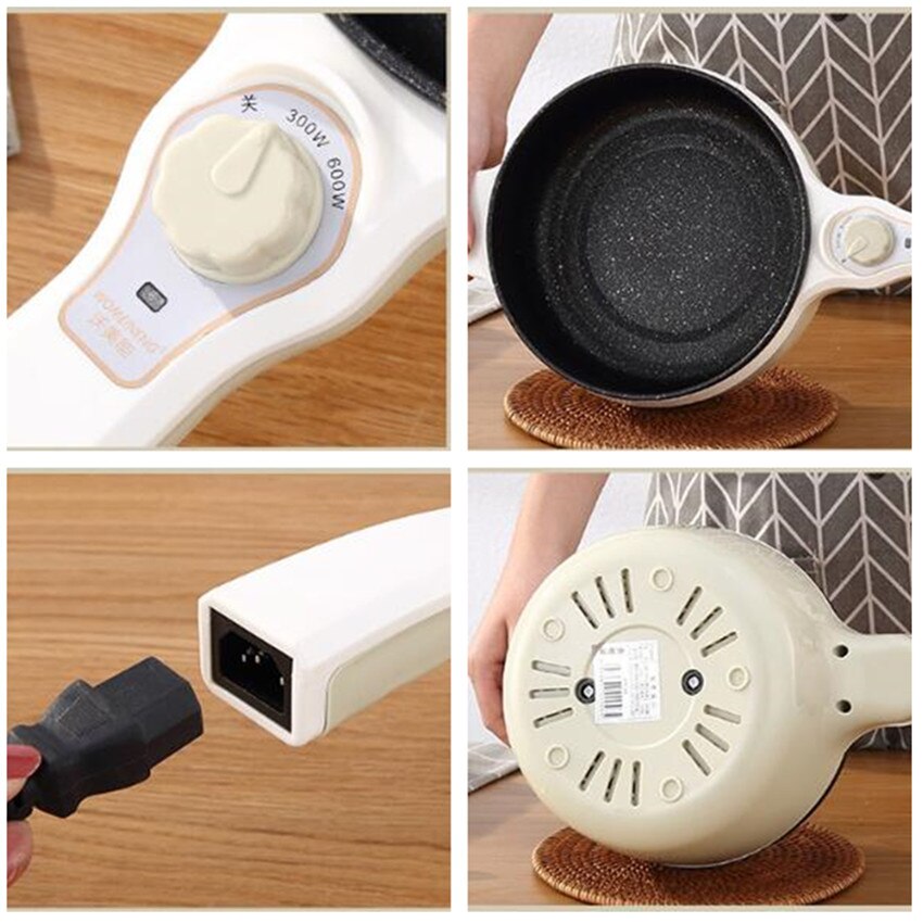 2L Mini Rice Cooker Non-stick Cooking Pot Portable Electric Cooker MultiCookers With Steamer Kitchen Cooker Tools