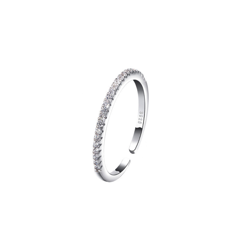 Einreihige Zirkonringe aus 925er-Sterlingsilber für Damen, Luxus-Schmuckzubehör, Großhandelsangebote