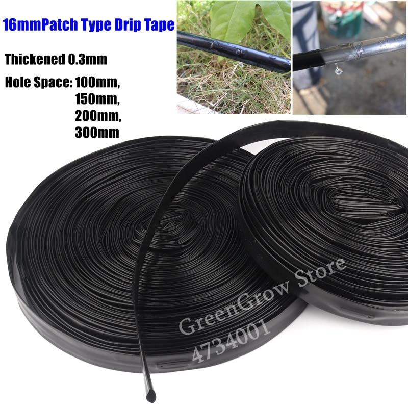 50/25m zagęszczony 16*0.3mm przestrzeń 10 ~ 40cm skrawek typ nawadniania taśma kroplująca cieplarnianych gospodarstwa oszczędzania wody nawadniania deszczu wąż kroplowy