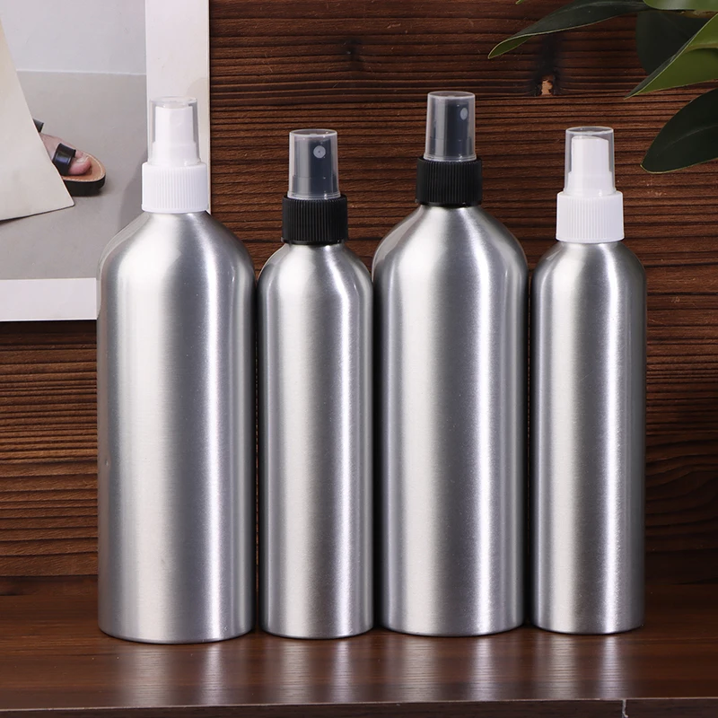 30/50/100/120/150/250/500ml flaconi spray vuoti in alluminio, flaconi cosmetici, mini flaconi atomizzatori in metallo, formato da viaggio per cosmetici