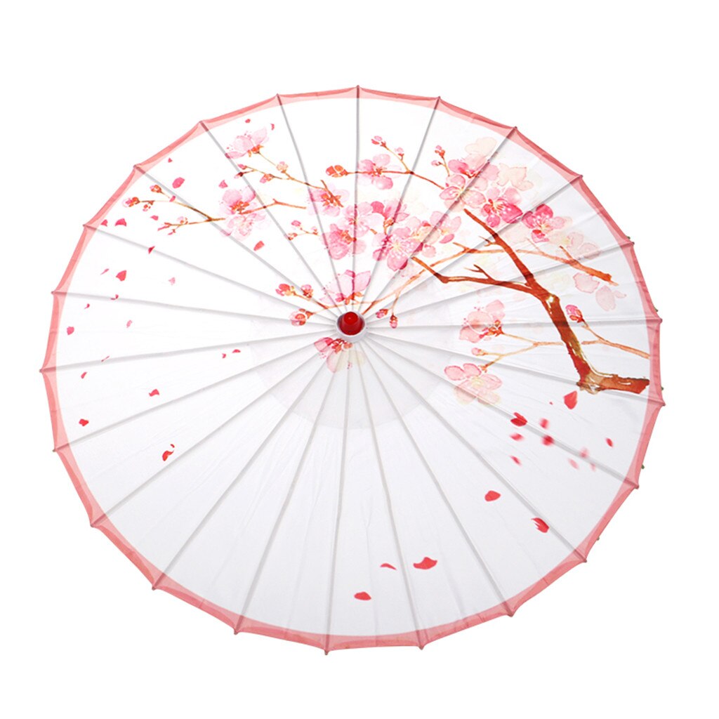 Chinese Silk Cloth Umbrella Classical Style Decorative Umbrella Oil Paper Umbrel Classical bamboo dance craft umbrella: C