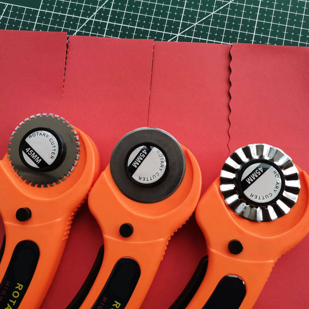 45mm Rotary Cutter Set Blades Fabric Circular Quilting Cutting Patchwork Leathercraft Sewing Tool Quilter Leather Cutter