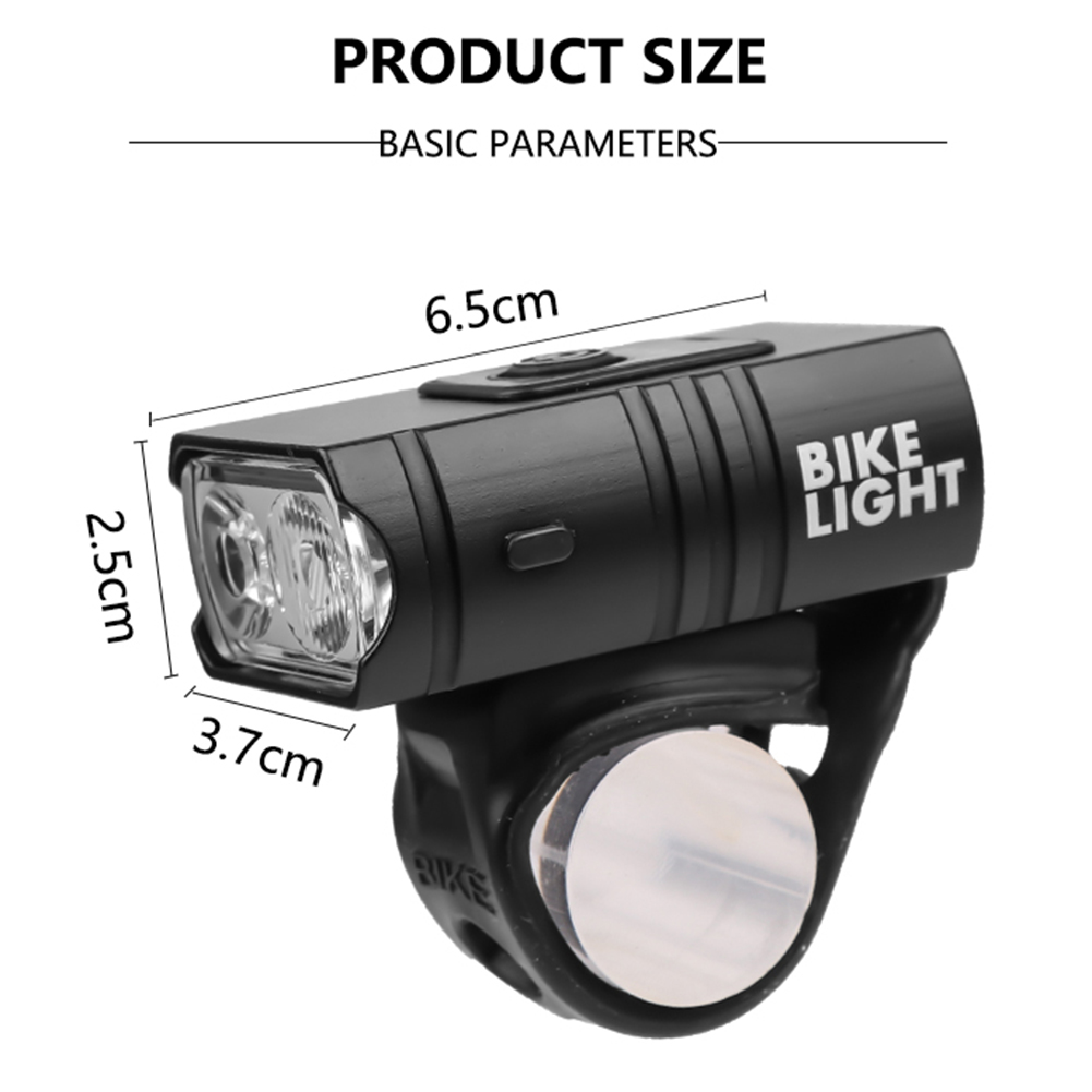 Luz LED recargable por USB para bicicleta, conjunto de faro delantero y trasero para bicicleta de montaña y carretera, accesorios para ciclismo