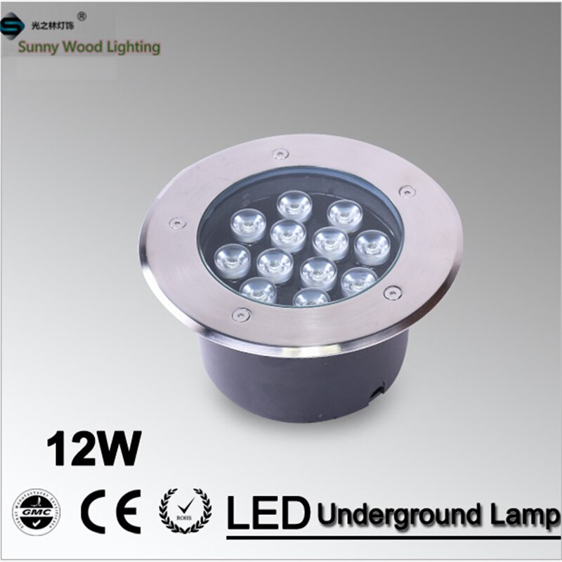 12W Led Ondergrondse Licht, 180Mm 85-265Vac Input IP67 Rvs Led Ingebouwde Lamp, outdoor Waterdichte Ingegraven Spot Light