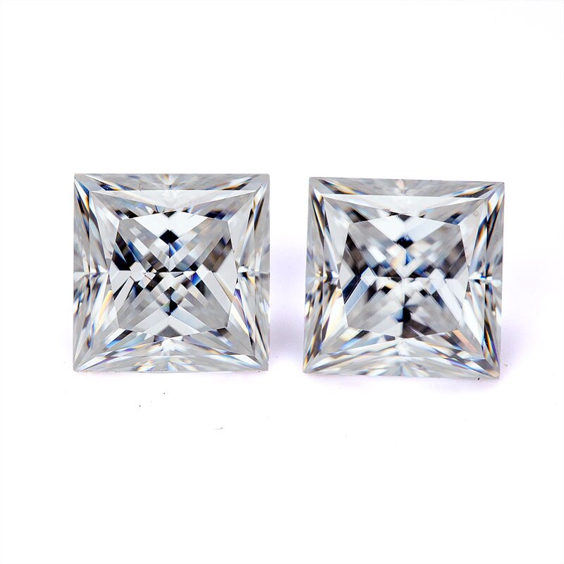 6.5x6.5mm hurtownie wysokiej jakości GH biały kolor VVS księżniczka cięcia kamienia dla jewlery bukl cena sprzedaży za karat