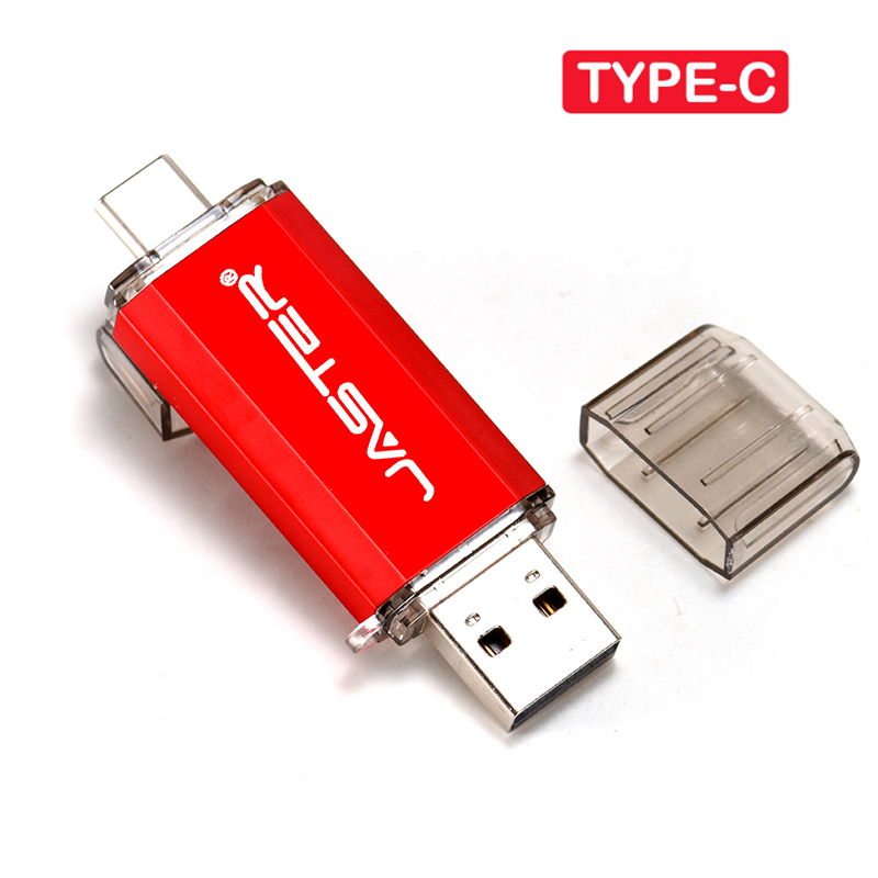 High Speed TYPE-C USB 2.0 Flash Drive 64GB Rotatable OTG Pen Drive 32GB 128GB 256GB Memory Stick for Mobile Phone Black Pendrive: Red / 4GB