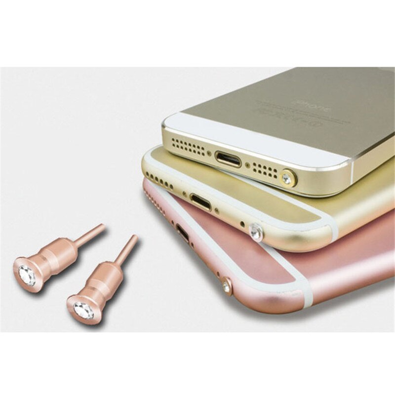 Siancs-conector de 3,5mm para auriculares, tapón antipolvo de Metal para iPhone 5, 6, tableta y PC