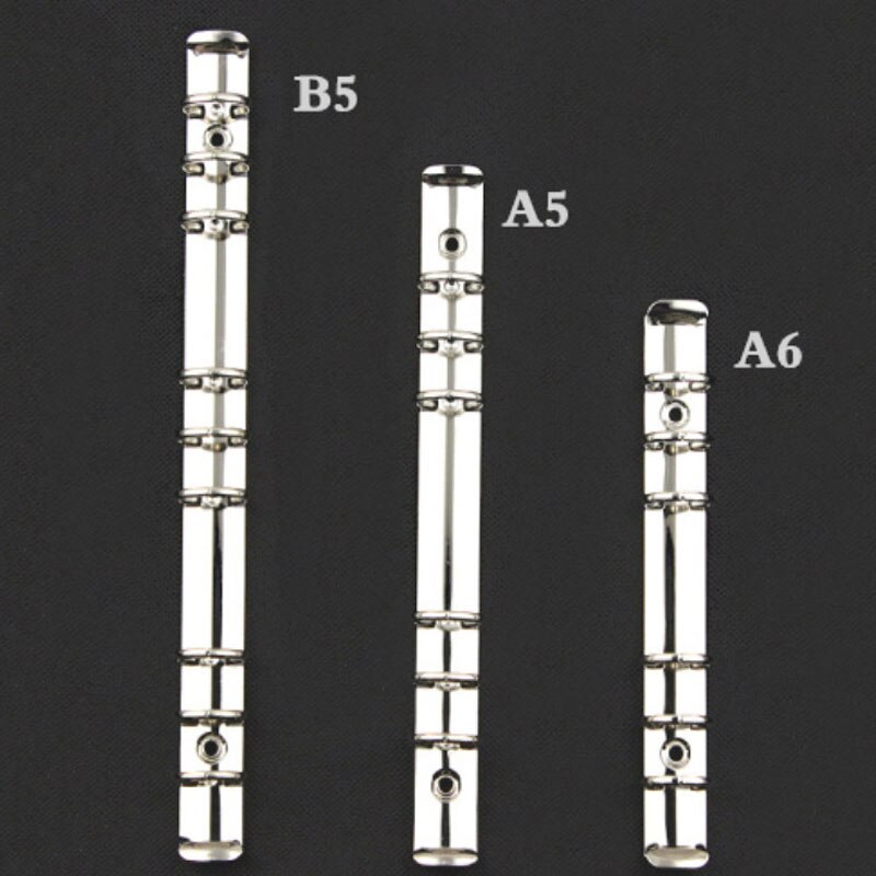 High A4B5A5A6A7 File Colorful Metal Stainless Steel Binder Loose-Leaf Notebook Spiral Binding Clip Folder School Office