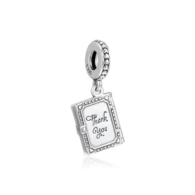 Family Book Dangle Silver 925 Charms for Chains Bracelets Women DIY Jewelry Mother's Day Love Silver Charms for Jewelry Making