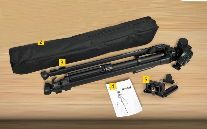 Stativ stativ for kamera videokamera wf -3520 svart stativ tripe extensor para foto with handle head